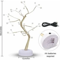 Lampe De Table LED Arbre Bonsaï Avec Batterie Rechargeable Et Lampe D'alimentation USB Décoration D'arbre Cuivre Lampe De Branche Réglable Lampe De Table Veilleuse 36 -OSRAM || EUROPALAMP Soldes Boutique 95338024 3