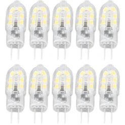 10 Pièces G4 LED Ampoule Luminosité Gradation Haute Couleur Rendu Coque Transparente Ampoules Pour Paysage Lumières DC 12V Lumière Chaude