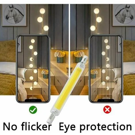 Ampoule LED R7S 118mm 20W Dimmable, Blanc Chaud 3000K 2000LM, Linéaire Remplacer Lampe Halogène, Éclairage à 360 Degrés, Sans Scintillement DOPA 6 Ampoule LED R7S 118mm 20W Dimmable, Blanc Chaud 3000K 2000LM, Linéaire Remplacer Lampe Halogène, Éclairage à 360 Degrés, Sans Scintillement DOPA – Image 4