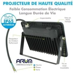 Lot De 10 Projecteurs LED 50W IP65 Extérieur Température De Couleur: Blanc Chaud 3000K -OSRAM || EUROPALAMP Soldes Boutique 9562768 2