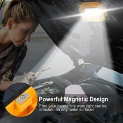 Projecteur Solaire　100W Projecteur LED Rechargeable 4 Modes Super Brillant Lampe De Travail Projecteur LED Portable Avec Solaire Lampe Chantier Pour Chantier, Camping, Pêche, éparation De Voiture, Bri -OSRAM || EUROPALAMP Soldes Boutique 96339403 3