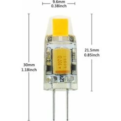 Paquet De 10, G4 LED 12v AC/DC COB A Mené La Lumière D'ampoule 3W Cool Blanc 360 Faisceau Angle -OSRAM || EUROPALAMP Soldes Boutique 96341218 3