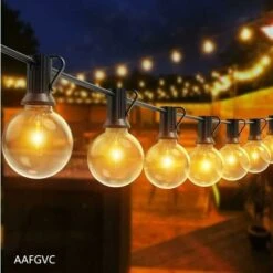 Guirlande Guinguette Extérieure, 30M LED Guirlande Avec 50+2 Guirlande Ampoule Incassables, IP44 étanche Guirlande Guinguette LED Pour Terrasse, Jardin, Mariage, Fête