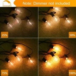 Guirlande Guinguette Extérieure, 30M LED Guirlande Avec 50+2 Guirlande Ampoule Incassables, IP44 étanche Guirlande Guinguette LED Pour Terrasse, Jardin, Mariage, Fête -OSRAM || EUROPALAMP Soldes Boutique 96362365 4