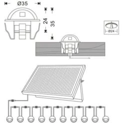 Pack 10 Spots Solaires LED Encastrables Avec Panneau Blanc Chaud -OSRAM || EUROPALAMP Soldes Boutique 96787473 3