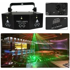 Télécommande 9-EYE RGB DMX Scan Projecteur Laser Lampe LED Strobe Stage DJ Party Lights Light-Wireless Party Lights Mariage Noël 11 Télécommande 9-EYE RGB DMX Scan Projecteur Laser Lampe LED Strobe Stage DJ Party Lights Light-Wireless Party Lights Mariage Noël -OSRAM || EUROPALAMP Soldes Boutique 96931693 5