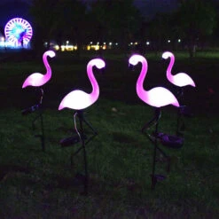 Solaire Lampe D'extérieur à LED Pelouse Lumière Flamants Roses De Jardin D'éclairage étanche Sol Spot Flamingo White Light, Ne Nécessite Aucune Alimentation Externe, Décor De Terrasse, Balcon -OSRAM || EUROPALAMP Soldes Boutique 97195799 3