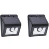 Lampe Solaire Extérieur, 2 Pack 30 LED Lumière Etanche éclairage Solaire Avec Détecteur De Mouvement De Sécurité Sans Fil Lampe Mural Pour Jardin