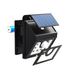 Lampe Solaire Extérieur, 2 Pack 30 LED Lumière Etanche éclairage Solaire Avec Détecteur De Mouvement De Sécurité Sans Fil Lampe Mural Pour Jardin -OSRAM || EUROPALAMP Soldes Boutique 97247716 4