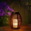 Lanterne Solaire Exterieur Lanterne Solaire Bougie LED Décorative Étanche Lampe Suspendue Lumières Jardin Pour Garden Patio Pelouse Porche Fête