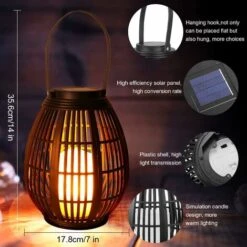 Lanterne Solaire Exterieur Lanterne Solaire Bougie LED Décorative Étanche Lampe Suspendue Lumières Jardin Pour Garden Patio Pelouse Porche Fête -OSRAM || EUROPALAMP Soldes Boutique 97516386 3