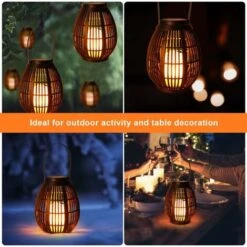 Lanterne Solaire Exterieur Lanterne Solaire Bougie LED Décorative Étanche Lampe Suspendue Lumières Jardin Pour Garden Patio Pelouse Porche Fête -OSRAM || EUROPALAMP Soldes Boutique 97516386 4