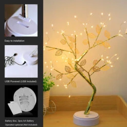 Bonsai Tree Light LED Shimmer Branches Batterie Et USB -OSRAM || EUROPALAMP Soldes Boutique 97629471 3
