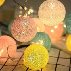 Chane Lumineuse Boule De Coton LED, Chane Boule De Coton LED 3M 20 LED Boule Lumineuse Pour Intérieur, Fille Adolescente Chambre De Bébé Décoration Terrasse Fête De Mariage Etc. -OSRAM || EUROPALAMP Soldes Boutique 97728537 4