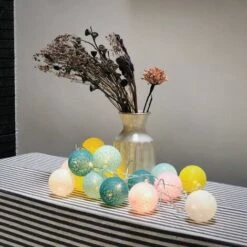 Chane Lumineuse Boule De Coton LED, Chane Boule De Coton LED 3M 20 LED Boule Lumineuse Pour Intérieur, Fille Adolescente Chambre De Bébé Décoration Terrasse Fête De Mariage Etc. -OSRAM || EUROPALAMP Soldes Boutique 97728537 5