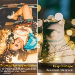 Lot De 12 Guirlandes Lumineuses LED à Piles étanches 7 Pieds 20 LED Firefly Starry Moon Lights Pour Bricolage Fête De Mariage Chambre Patio Nol -OSRAM || EUROPALAMP Soldes Boutique 97737580 4