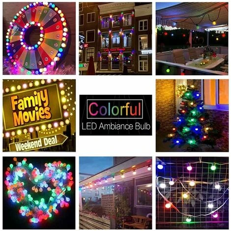 Ampoule LED Couleur B22 3W équivalente 30W 240LM AC 220V-240V B22 Baïonnette Ampoules Guirlande Couleur LED Ampoules Multicolore - Lot De 40 7 Ampoule LED Couleur B22 3W équivalente 30W 240LM AC 220V-240V B22 Baïonnette Ampoules Guirlande Couleur LED Ampoules Multicolore - Lot De 40 – Image 5