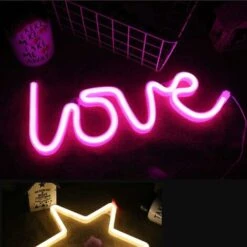 Love Neon Signs, LED Neon Light For Party Supplies, Accessoire De Décoration De Chambre De Filles, Décoration De Table, Cadeaux Pour Enfants -OSRAM || EUROPALAMP Soldes Boutique 97752160 3