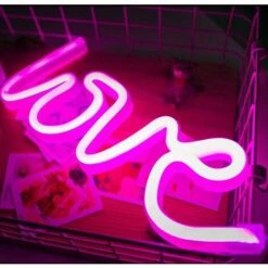 Love Neon Signs, LED Neon Light For Party Supplies, Accessoire De Décoration De Chambre De Filles, Décoration De Table, Cadeaux Pour Enfants -OSRAM || EUROPALAMP Soldes Boutique 97752160 5