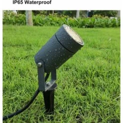LECHUANG Spot Extérieur LED Avec Piquet, Spot Jardin GU10 IP65 Avec Boîte De Dérivation Etanche IP68 Blanc Chaud 3000k Lampe Pour Jardin Chemin Arbustes Plantes Pelouse, Aluminium, Gris Foncé [Classe -OSRAM || EUROPALAMP Soldes Boutique 98403140 5