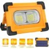 LECHUANG Projecteur LED Rechargeable Lampe Chantier 100W Projecteur LED Portable Avec Pannea Solaire 4 Modes Super Brillant Lampe De Travail Avec Batterie 10000mAh Pour Camping, Bricolage -OSRAM || EUROPALAMP Soldes Boutique 98443317 1