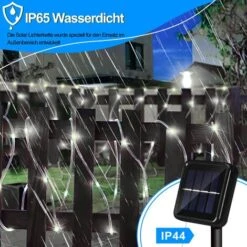 Randaco Guirlande Lumineuse Exterieure Solaire Etanche,avec 8 Modes, Pour La Decoration Exterieur, Jardin, Arbres,12m 100 LED(Blanc Froid) -OSRAM || EUROPALAMP Soldes Boutique 98626215 4