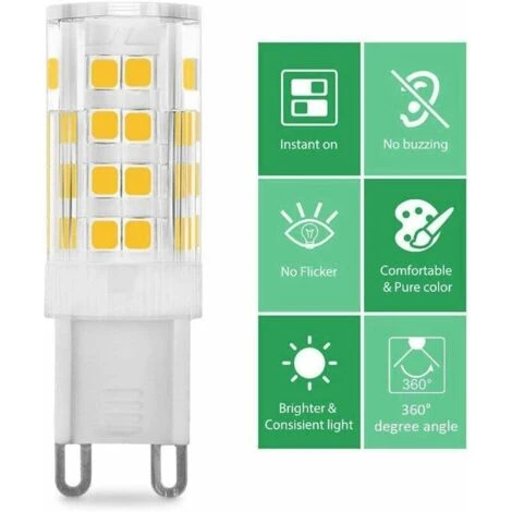 Ampoule LED G9 5W, Equivalent 40W , Blanc Chaud 3000k, 220-240V, 360° Angle De Faisceau, Pack De 10,dolaso 5 Ampoule LED G9 5W, Equivalent 40W , Blanc Chaud 3000k, 220-240V, 360° Angle De Faisceau, Pack De 10,dolaso – Image 3