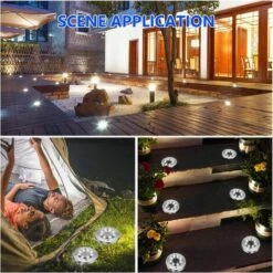 Le Paquet De 8 Lumières Solaires Extérieures Actionnées Solaires De 8 LED Imperméabilisent IP65 Pour Le Patio Souterrain De Yard -OSRAM || EUROPALAMP Soldes Boutique 99454444 5