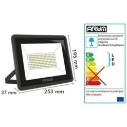 Projecteur LED 100W 9000 Lumens IP66 Haute Luminosité Température De Couleur: Blanc Chaud 3000K -OSRAM || EUROPALAMP Soldes Boutique 9948509 5