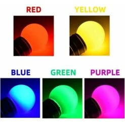 Lot De 10 Ampoules LED B22 2W ,ampoule écoénergétique Colorée Couleur,Ampoule De Noël,Ampoules Guirlande Rouge, Jaune, Bleu, Vert, Violet, (équivalent 20W) [Classe énergétique G] -OSRAM || EUROPALAMP Soldes Boutique 99623868 2